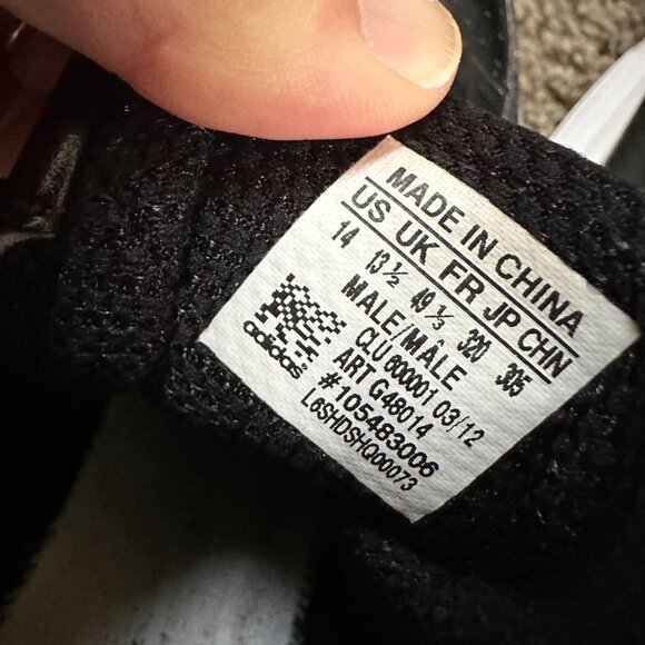 Adidas Falcon Low Vintage Trainers Mens Black White Shoes 14 G 48014 Adituff - Picture 5 of 10